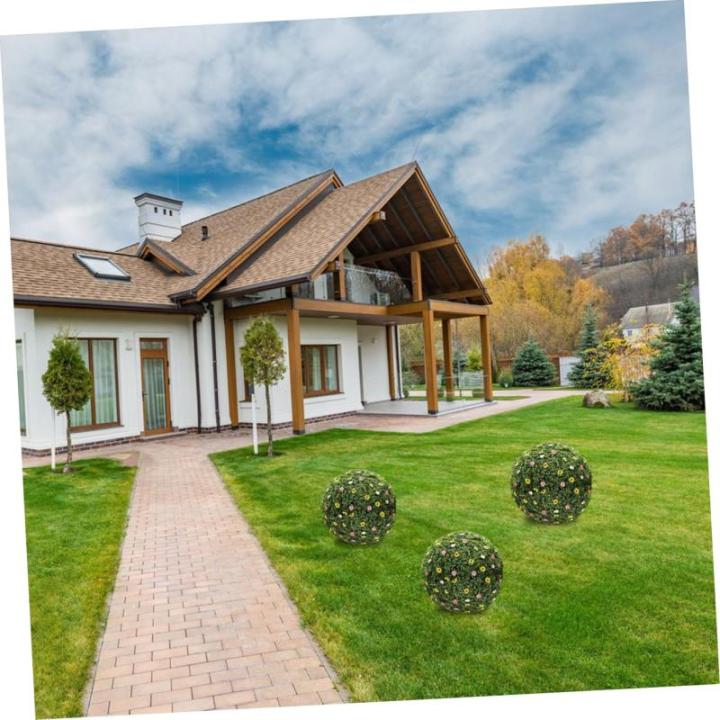 4 Stück Grasballständer Grasrahmengestell Halter für Blumengraskugeln Blumenarrangement Ballständer Garten Dekoration Gartenversorgung dekorativer Blumenrahmen Plastik Green