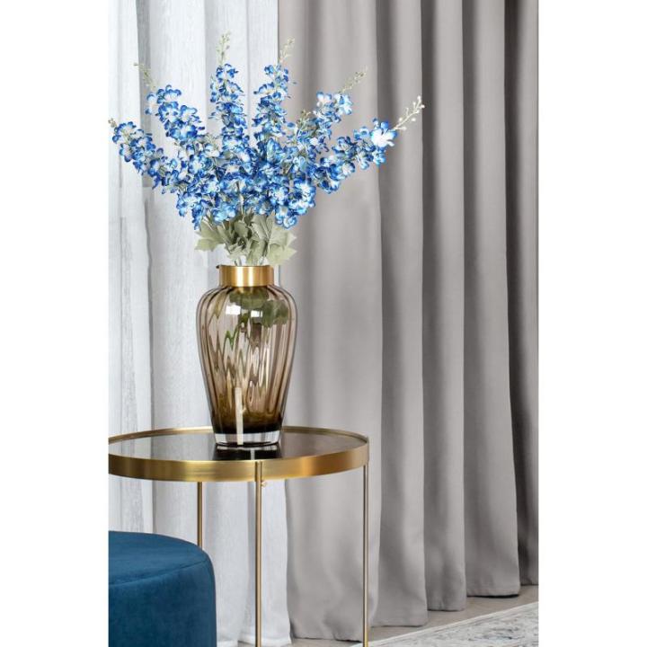 Delphinium 6 stuks zijden bloemen ridderspoor 85 cm lange steel bloemen voor thuis bruiloft kantoor arrangement decoratie (gradiënt blauw)