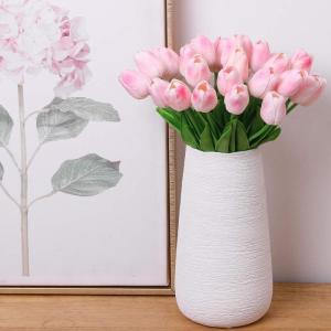 , , tulp, latex materiaal, voelt echt aan voor bruiloftskamer, thuis, hotel, feestdecoratie en doe-het-zelf decoratie (paars, 10 stuks, 10 stuks)