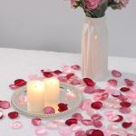 300 stuks zijden rozenblaadjes, 4 kleuren, roze, kunstbloemblaadjes, bruiloft, rozenblaadjes, huwelijksaanzoek, romantische decoratie voor bruiloft, Valentijnsdag, bruidsdouche