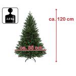 Kerstboom Luxe 120 cm donkergroen Kunstkerstboom PE/PVC Mix Kunstmatige Dennenboom