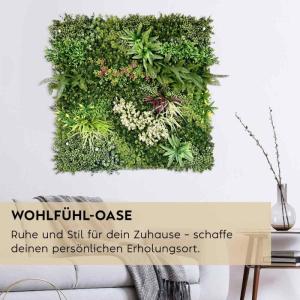 wand, zomerweide, 100 x 100 cm, groening, voor binnen en buiten, uv-bestendig, onderhoudsvriendelijk en duurzaam, verticale tuin voor een feel-good sfeer en een fris