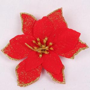 10/20/40pcs Weihnachtsbaum Dekorationen Künstliche Blumen Glitzer Faux Hochzeit Blumen Ornamente Für Weihnachtsbaum Neues Jahr Home Outdoor Dekoration