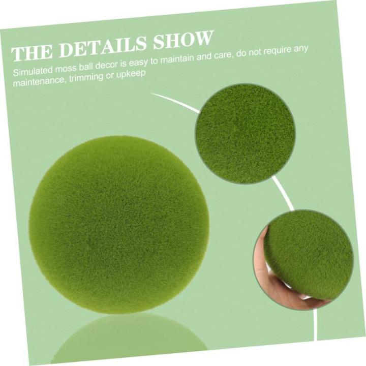 2St Simulierter Moosball imitierte grüne Moossteine Dekor fensterdeko selber Machen künstlich kunstpflanze kunstplflanze Requisiten aus Mooskugeln DIY blumenkunst versorgung Scha