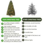 Nordmanntanne Kunstkerstboom, Levensechte Voorbehandelde Dennennaalden, Kerstboom met Handgemaakte Houten Standaard, Vakantie Decoratie voor Thuis en Winkel, 550 Warm Witte Lampjes