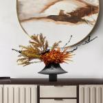Kunstblumen Zen Soft Dekoration Simulation Blumenkunst – Trockenblumen-Set in Keramikvase, 70 x 25 x 40 cm für Restaurant, Teestube für jeden Anlass