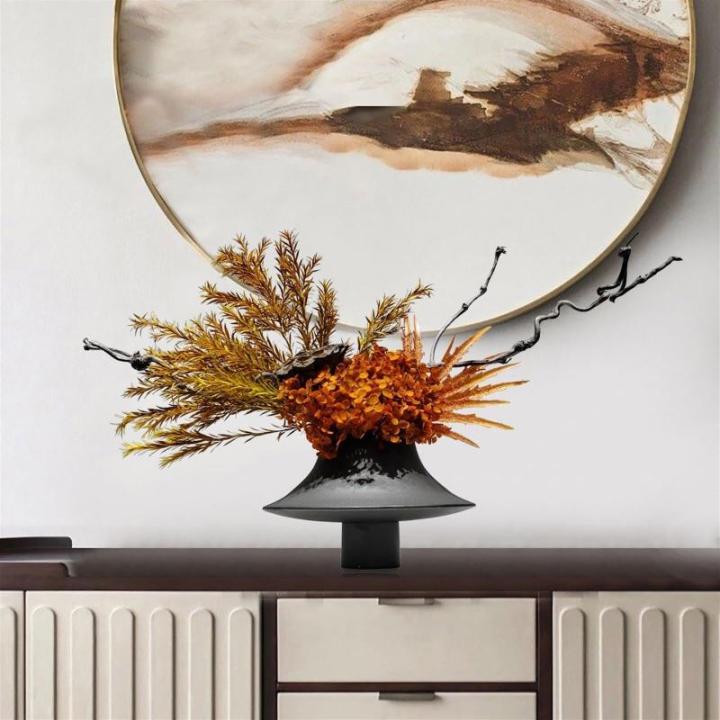 Kunstblumen Zen Soft Dekoration Simulation Blumenkunst – Trockenblumen-Set in Keramikvase, 70 x 25 x 40 cm für Restaurant, Teestube für jeden Anlass