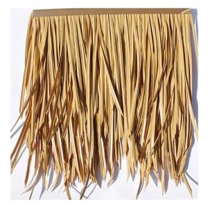 Palm Thatch Roll Künstliche Stroh Kunststoff Künstliche Pvc Holzhaus Pavillon Fake Stroh Natürliche Dachdekoration Feuerfest Und Flammenhemmend Thatch Roll 50x50cm/pcs(Farbe:gel