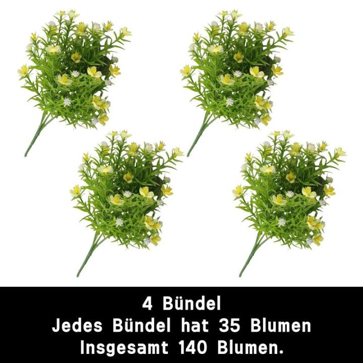 Künstlicher Blumenstrauss Kunstblumen Künstliche Blumen Deko Kunstblumenstrauß für Hausgarten Party Hotel Büro Hochzeit Deko Frühlingsdeko 0815