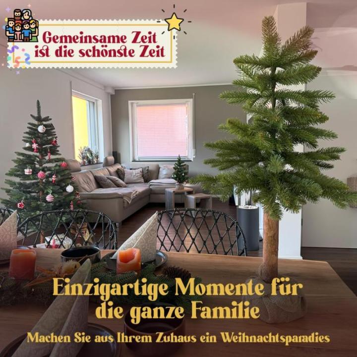 Kleine kunstkerstboom, 65 cm, natuurgetrouwe replica met spuitgietelementen, kunstkerstboom, decoratie, dennenboom, kerstdecoratie (groen, 65 cm)