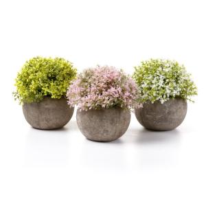 Kunstmatige grasplanten in pot, kunstplant, vetplanten, bureau-vensterbank, decoratieve badkamer, bonsai, kamerdecoratie, cadeau voor bruiloft, verjaardag, Kerstmis, set van 3