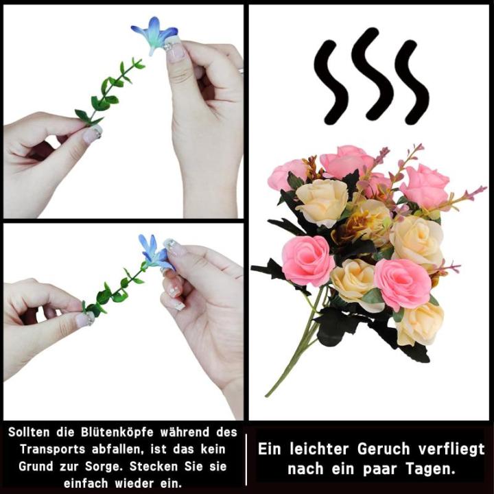 , 30 stuks, , voor buiten, zoals echte planten, weerbestendig, kunstdecoratie, plastic, voor balkon, tuin, balkonbak, buiten, binnen, 1307