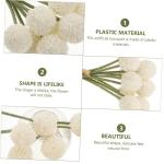 1Stk Simulierte Kugelchrysantheme Blumendekor selber Machen Hochzeitssträuße Layout- künstliche Blumen künstliche blüten schmücken Blumenarrangement Strauß Plastik Weiß