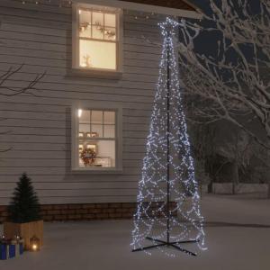 Mobili Weihnachtsbaum mit Kegel, kaltweiß, 500 LEDs, 100 x 300 cm, Weihnachtsdekoration, Weihnachtsbaum, künstlicher Weihnachtsbaum, dünner Ständer