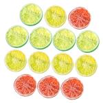 30 STK Nachahmung Einer Zitronenscheibe gefälschte Zitronenscheiben Früchte Fotorequisite künstliche früchte kaffeebecher Grapefruit-Ornamente künstliche Zitronenscheiben PVC