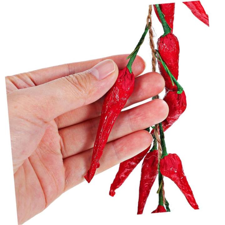 10 STK Chili-Pfeffer-Modelldekoration realistischer Pfeffer falsche Chilischote wandverkleidung Wand polsterung kunstpflanze Spielzeug Fenster-Chili-Anhänger Pfefferverzierung rot