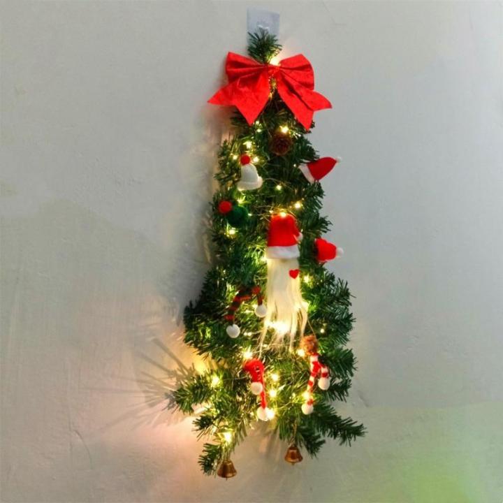 Weihnachtsbaum, Weihnachtsbaum-Wanddekoration, 70 x 34 cm, Mini Kleiner künstlicher weihnachtsbäume Geschmückt künstlich Tisch Tannenbaum Geschmückter Christmas Tree Christbau