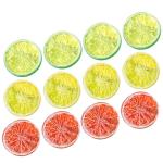 75 STK Nachahmung Einer Zitronenscheibe Früchte Flatback-cabochons Gefälschte Zitronenscheiben Simulation Von Fruchtscheiben Orange Bezaubert Bilder Gefälschte Grapefruit PVC