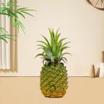 Authentieke ananas sculptuur, kunstfruitdecoratie voor thuis, elegant ornament, 9 cm x 21 cm