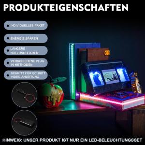Ledlichtset compatibel met Lego Disney Classic Video Tape 43227 (geen model), decoratieverlichtingsset voor Villain Icons Disney Classic videocassette, creatief speelgoed - standaa