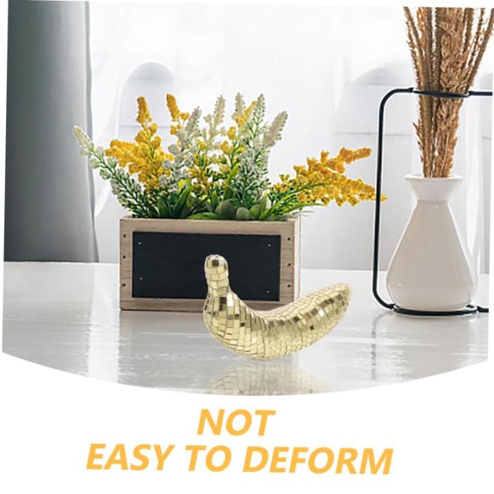 5St Disco-Banane Tischdekoration für Disco Bananenfigur Requisite Netz bürodeko büro Dekoration Hochzeitsdekoration Disco-Frucht-Requisite Bananenfigur für den Tisch Glas