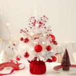 Kerstboom met verlichting, 50 cm, roterende kerstboommuziekdoos, set, kerstboom, kleine mini-kerstboom, kerstdecoratie, tafel, kerstboom, kerstcadeaus, kerstdecoratie