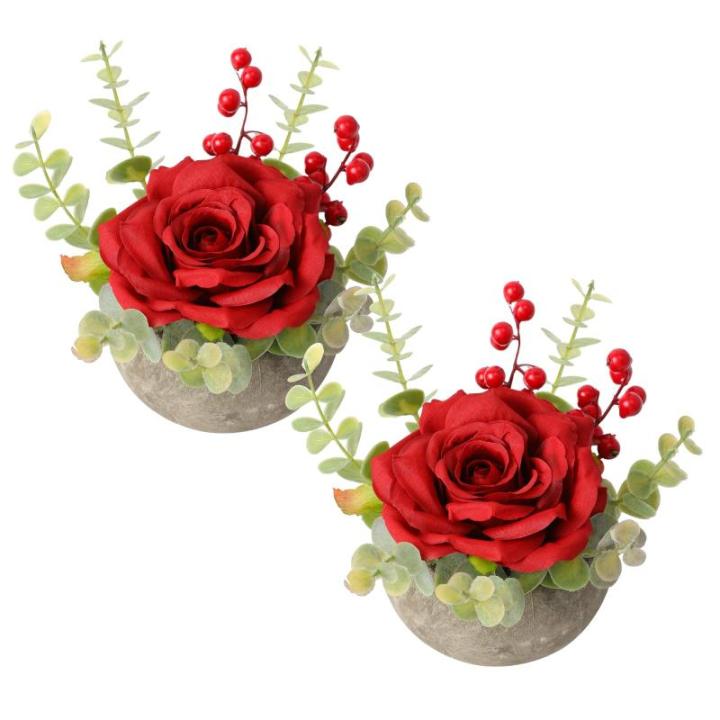 Kunstbloem (2, rode roos)