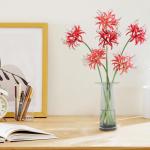 Kunstmatige spinnenlelies, 5 stelen, 66,9 cm, Lycoris Radiata-bloemen, levensechte Lycoris Recoil nep-spinnenplant, zijden boeket decoratie voor thuis (B)