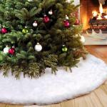 Kerstboomdeken, Kerstboomrok Kerstmis, Decoratie Boommat voor Kerstmis, Feest Home Decoraties, Kerstboomdeken Wit Ø 120 cm