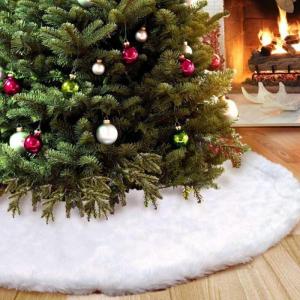 Kerstboomdeken, Kerstboomrok Kerstmis, Decoratie Boommat voor Kerstmis, Feest Home Decoraties, Kerstboomdeken Wit Ø 90 cm
