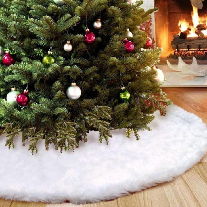 Kerstboomdeken, Kerstboomrok Kerstmis, Decoratie Boommat voor Kerstmis, Feest Home Decoraties, Kerstboomdeken Wit Ø 120 cm