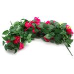 2 stuks kunstmatige rozen bloemen kunstmatige hangende mand plant wijnstok nep zijde hangende bloem voor tuin muur hek bruiloft balkon outdoor indoor huis deur decoratie
