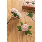 25 stks Echt uitziende Nep Rose Head, Faux Bloemen Realfor DIY Bruiloft Boeketten Centerpieces Arrangementen Party Home Decorations, Roze