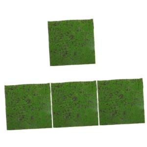 4 Stück Künstliches Künstliches Moos Kunstrasenteppiche Künstliche Moosplatte Moos Zum Basteln Simulationsmoos Grüner Grasteppich Im Schaumgras Boden Chemische Faser Requisite
