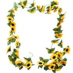 5 Pack kunstmatige zonnebloemen hangende wijnstok, kunstmatige zonnebloem slinger, hangende zonnebloem slinger, nep zijde zonnebloem wijnstokken Garland voor DIY krans, Home Party 