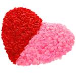 1200 stück Künstliche Rosenblätter, Romantische Rosenblätter Deko, Künstliche Rosenblüten Getrocknet für Hochzeit, Valentinstag, Jahrestag, Tischdekoration, Geburtstag, roma