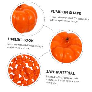 600 STK Kürbis Dekoration Halloween Pumpkin halloweenkürbis Skulpturen Wohnkultur Heimzubehör Ornament Schreibtisch zubehör lebensechtes Kürbishandwerk Miniatur-Kürbis-Dekor 