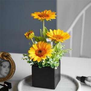 Kunstblumen Künstliche Blumen, Pflanzen im Topf, gefälschte Blumenornamente für die Heimdekoration, simulierte Blumen für Zuhause/Schlafzimmer/Büro für jeden Anlass