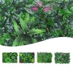 Decoratieve kunstmatige hekken 40 x 60 cm Kunstmatige Plant Gras Nep Plant Wandpanelen Kunstbloemen Hek Groene Bladeren Muur Hekken Outdoor Gesimuleerde Plant Wandpanelen Huis Tuin