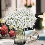 Party-Blumenstrauß, Hochzeit, Seide, Schleierkraut, Dekoration, Blumen, Seide, künstliche Blumen (weiß, Einheitsgröße)