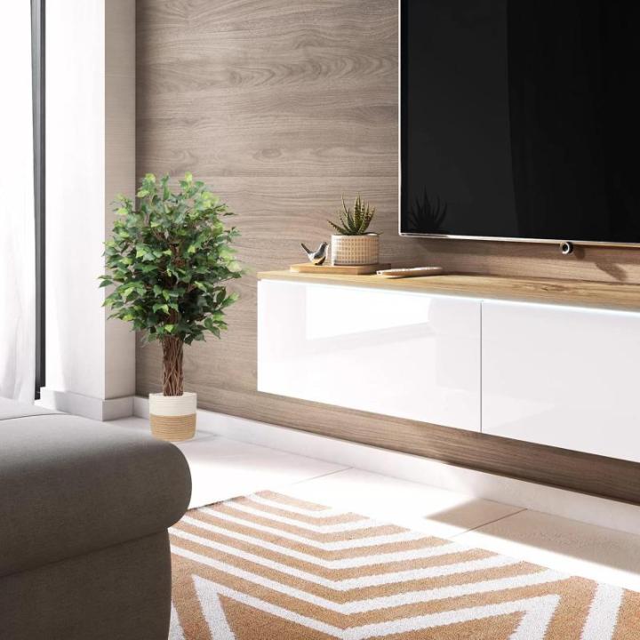 Ficus Benjamini , grote kunstboom, 91 cm hoog met 546 bladeren, ideaal voor eetkamer en entree en interieurdecoratie