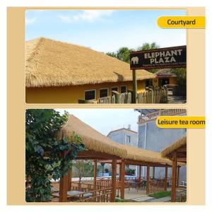 Künstliche Mexikanischer Stil Strohdach, Künstliche Palmenstrohrollen, Synthetische Palmenstroh Paneele, Kunststoff PE Strohdach, Für Bar Garten Terrasse Pavillons Strandschir S