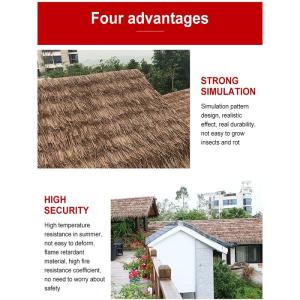 Kunststof Stro PE Pvc Simulatie Stro Stro Stro Dakbedekking Kunststof Tegels Brandvast Kunststro Gazebo - 0,5 x 0,5 m (Kleur: Geel a) (Kleur: Geel b, Maat: 20 stuks)