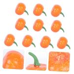 7 Sätze Künstlicher Kürbis Halloween-wohndekoration Tischplatte Kleiner Kürbis Halloween-Kranz Blumendekoration Herbstdeko Mini-dekor Heimdekorationen Plastik Yellow 10 Stück 