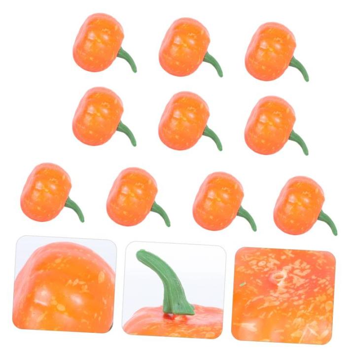 7 Sätze Künstlicher Kürbis Halloween-wohndekoration Tischplatte Kleiner Kürbis Halloween-Kranz Blumendekoration Herbstdeko Mini-dekor Heimdekorationen Plastik Yellow 10 Stück 