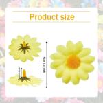 100 stuks kleine madeliefjes, gerbera madeliefjes, , stoffen bloemen, kunstmadeliefjes, ontworpen voor bloemendecoraties, doe-het-zelf (kleurenmengsel)