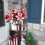 11xkünstliche Blumen, rote künstliche Rosen und rosa Tigerlilie, Seidenblumenstrauß für Hochzeit, Blumenarrangement, Geschenk, Party-Dekoration (Vasen nicht im Lieferumfang ent