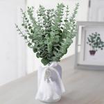 30 stuks kunstmatige eucalyptusbladeren, decoratie, eucalyptus, takken, , eucalyptussteel, zilveren dollar, namaakplant voor bloemstuk, tafeldecoratie, bruiloft