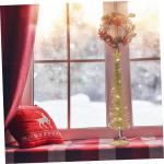 1 stks lichtgevende kerstboom tafellamp boom verlichte berk kerst kerstdecoratie lichtgevende kerstbomen festival decor kerstscène ornament smeedijzer goud