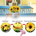 Kunstplant Zonnebloemen, Decoratieve in Pot Metaal, Nep Groene Potplanten, Mini Kunstmatige Zonnebloemen Bureauplanten, Klein Binnen Buiten Decor Huis Kantoor Keuken Tuin